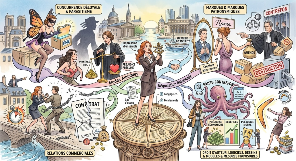 Illustration de l'article COMMENT PILOTER STRATÉGIQUEMENT LES RISQUES DE LOURDES CONDAMNATIONS (RUPTURE, DÉSÉQUILIBRE, PARASITISME, MARQUES, DROIT D’AUTEUR, DESSINS & MODÈLES)