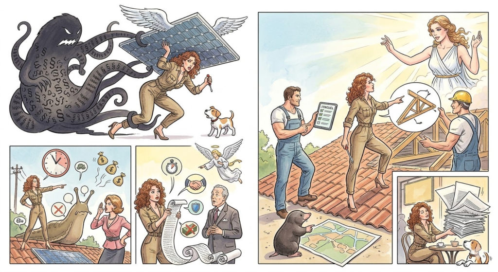 Illustration de l'article Créer une activité d’installation photovoltaïque : obligations, responsabilités, risques et stratégies pour entrepreneurs