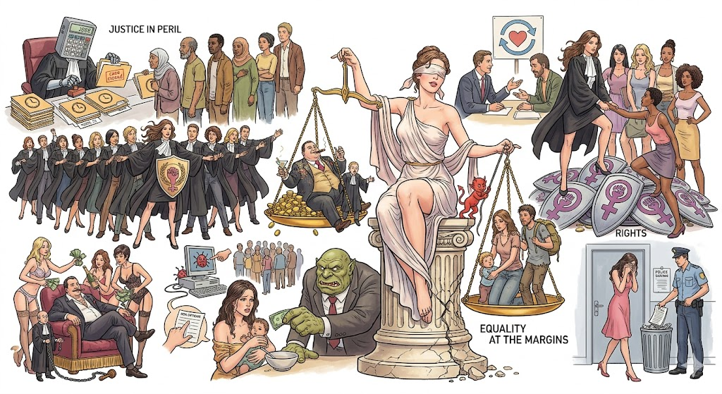 Illustration de l'article Justice en péril, droits des femmes et égalité réelle : les nouveaux fronts de l’État de droit