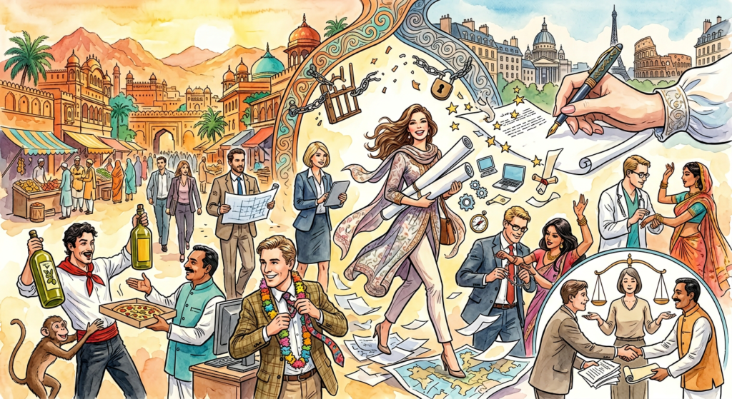 Illustration de l'article Commerce des services et mobilité UE–Inde : ce que le nouvel accord change pour les entrepreneurs